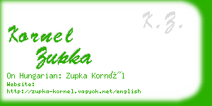 kornel zupka business card
